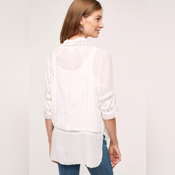 ANTHROPOLOGIE ⭐️ TINY LACE BLOUSE - Picture 3 of 13
